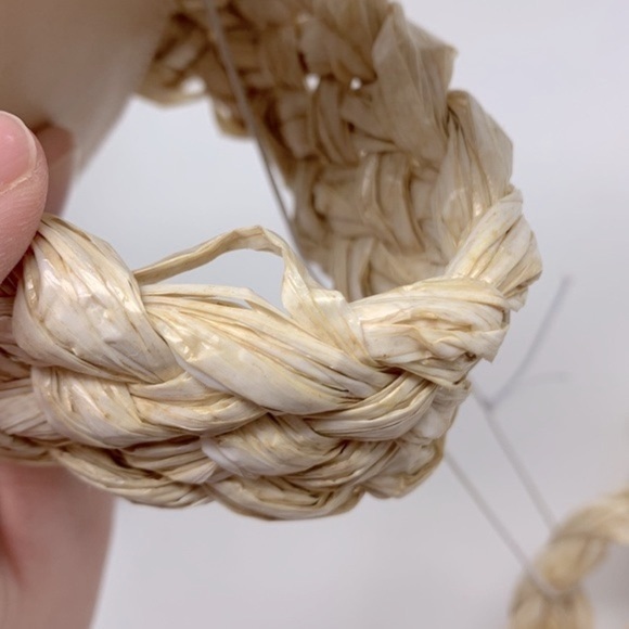 Nicole Miller Woven Straw Block Heeled Square Toe Sandals    NWOT - Picture 15 of 16